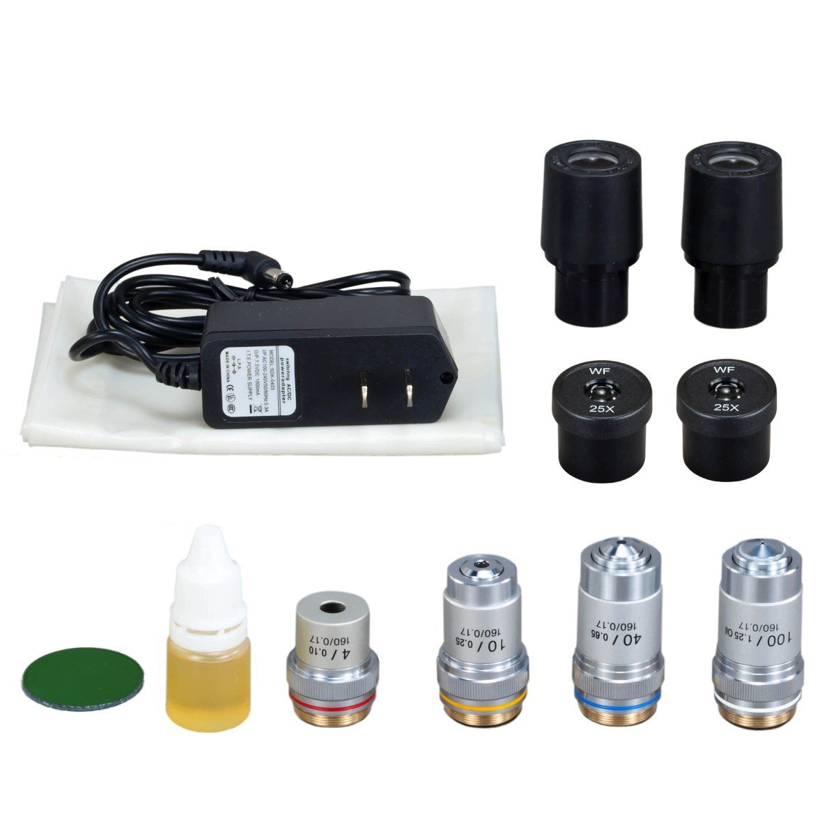 40X-2500X Trinocular Digital Compound Microscope with 5 MP Digital Camera and Double Layer Mechanical Stage O9911