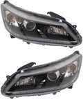 Honda Accord Headlight Assembly 2013 2014 Pair Halogen F129