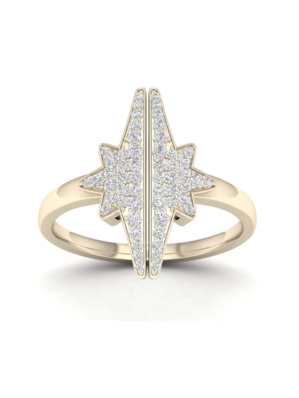 10K Yellow Gold Star Ring P9056
