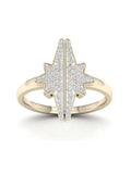 10K Yellow Gold Star Ring P9056