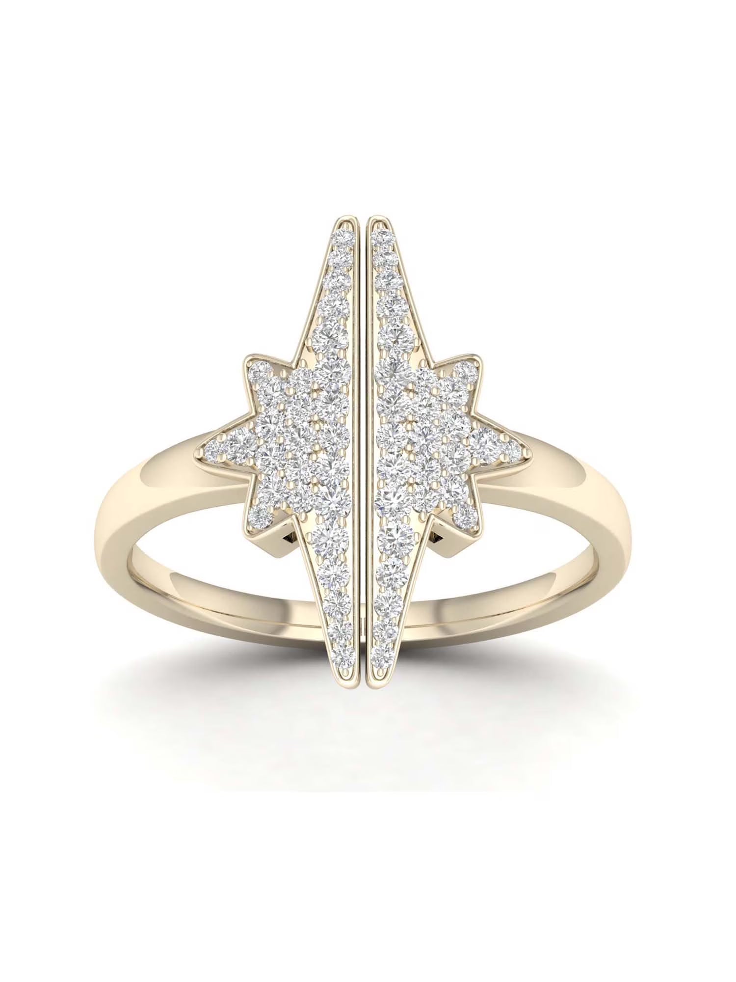 10K Yellow Gold Star Ring P9056