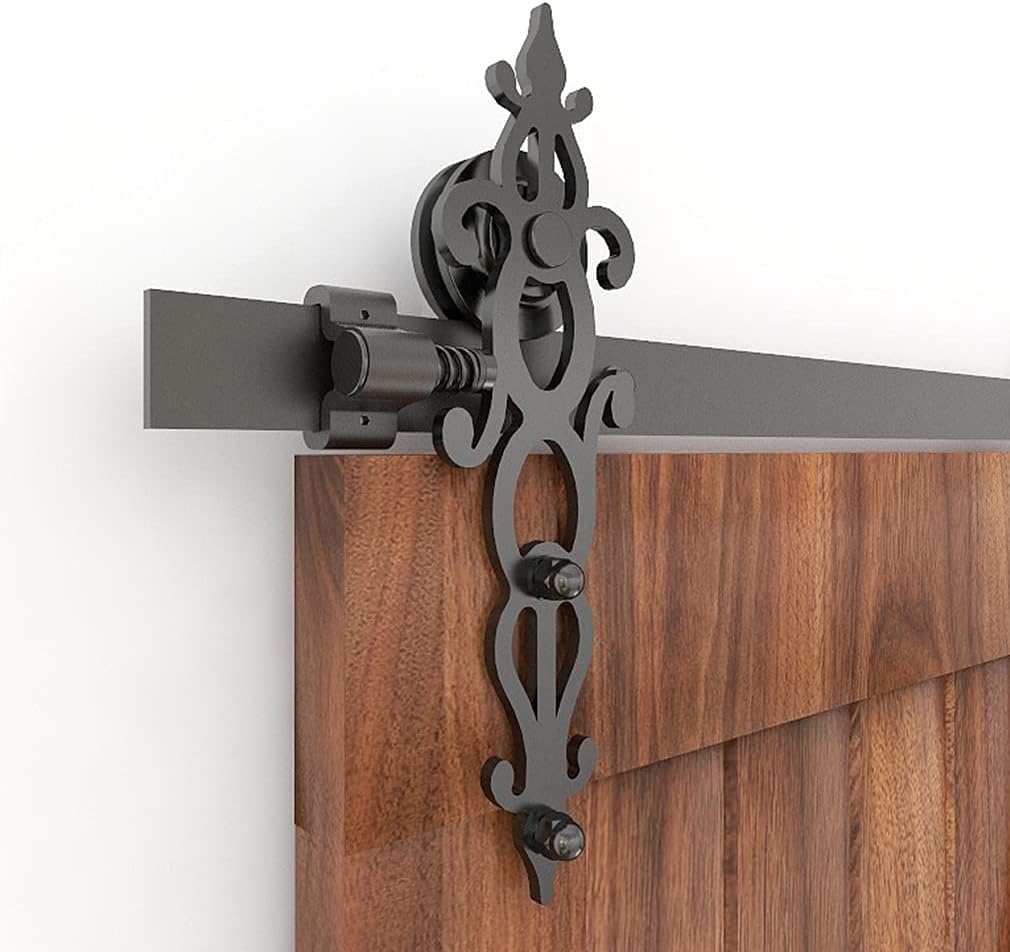 Sliding Barn Door Hardware Kit Carbon Steel Track System I3474