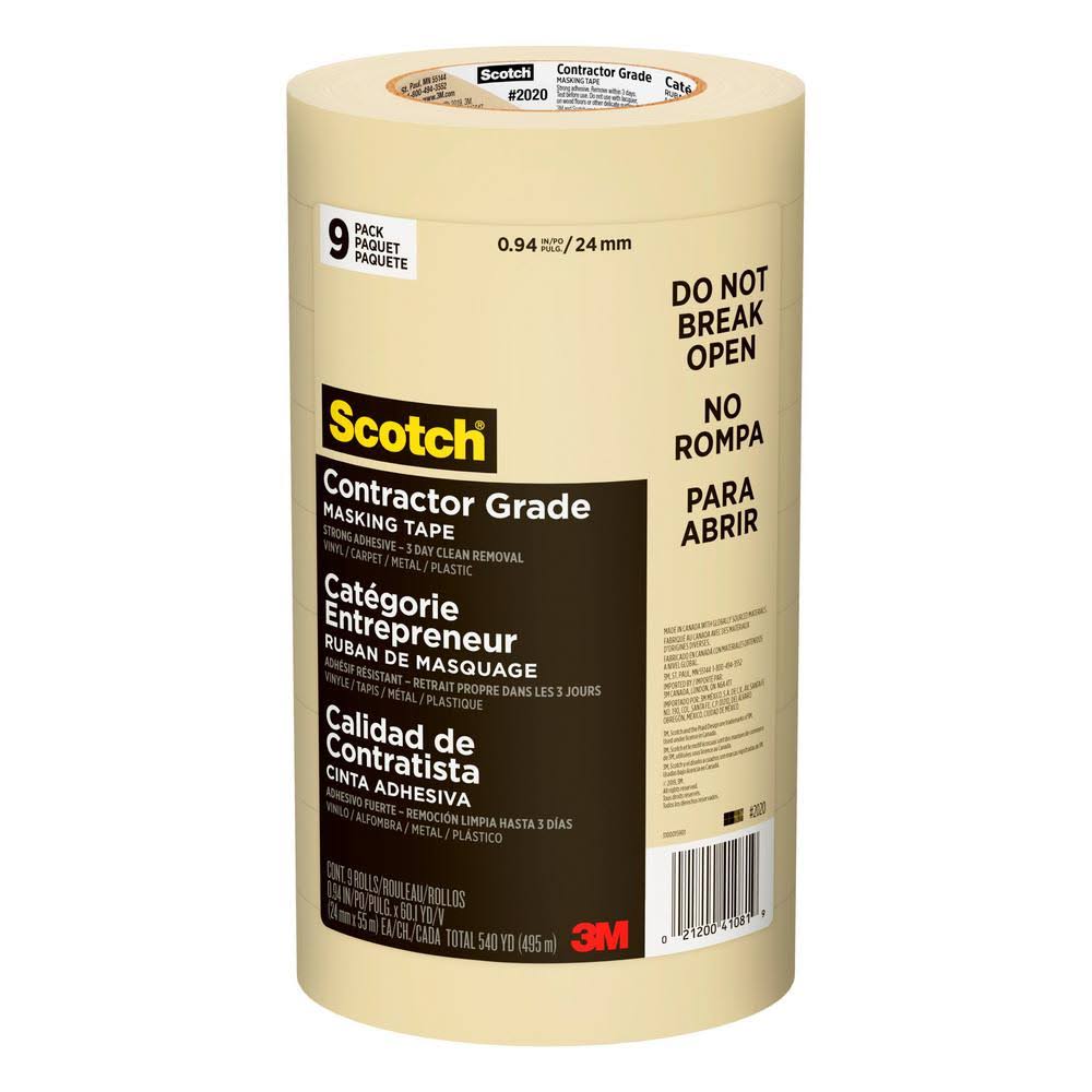 0.94 in. x 60.1 yds. General Purpose Masking Tape (9-Pack) (Case of 4), Beige Z619958