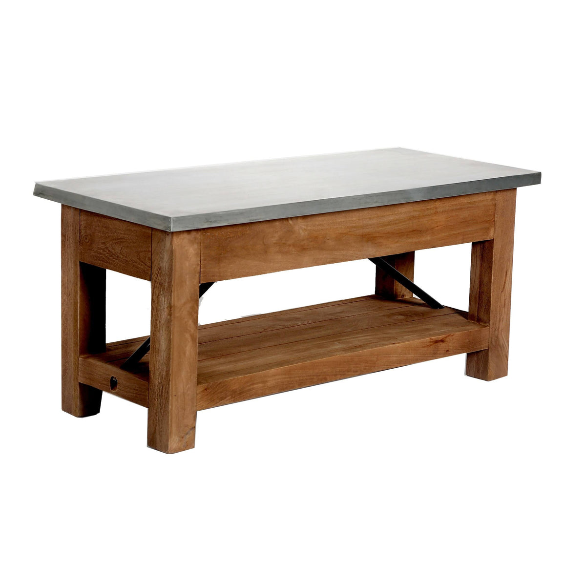 Steel Wood Bench and Coat Hook Set D33346