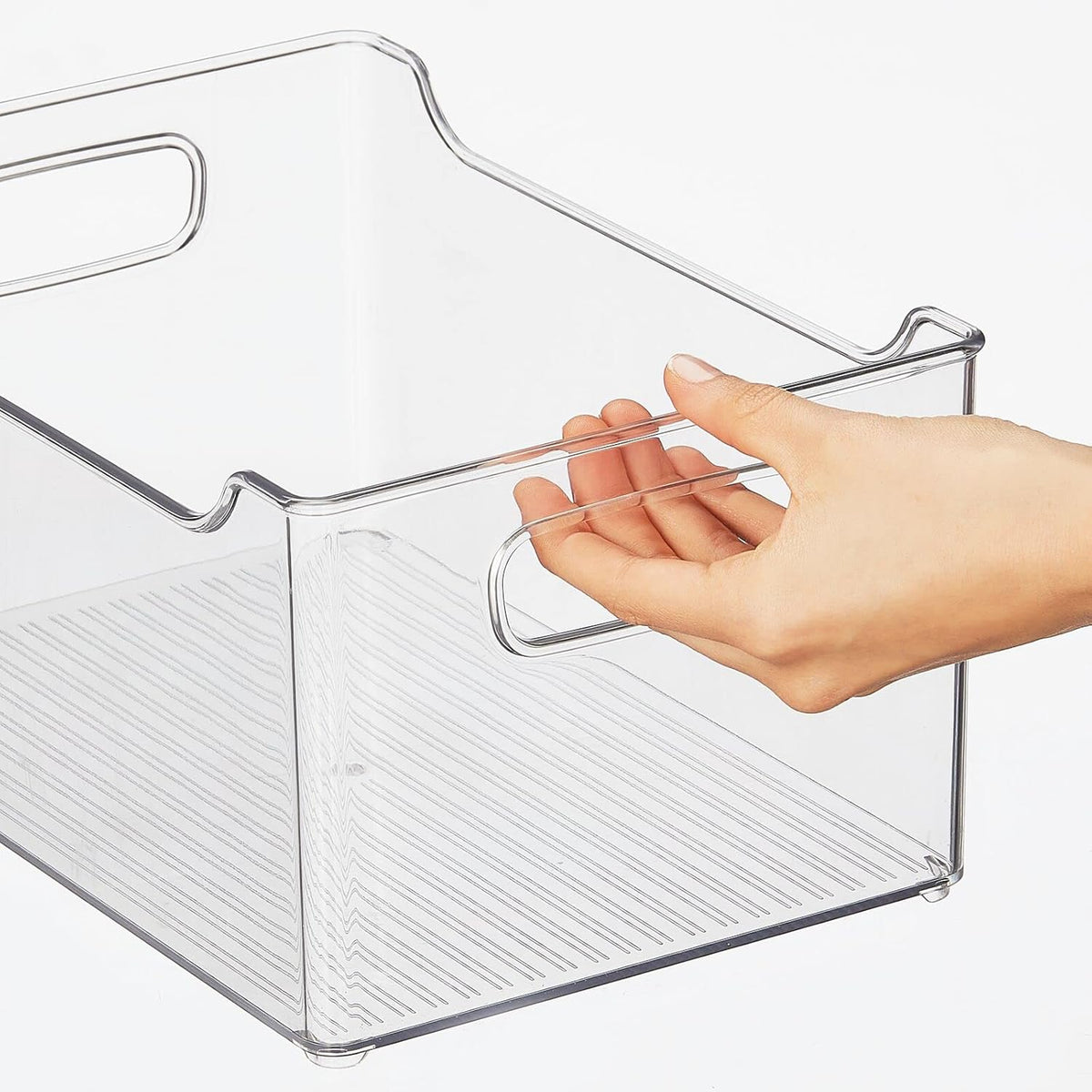 Clear Plastic Storage Bin with Handles R95094