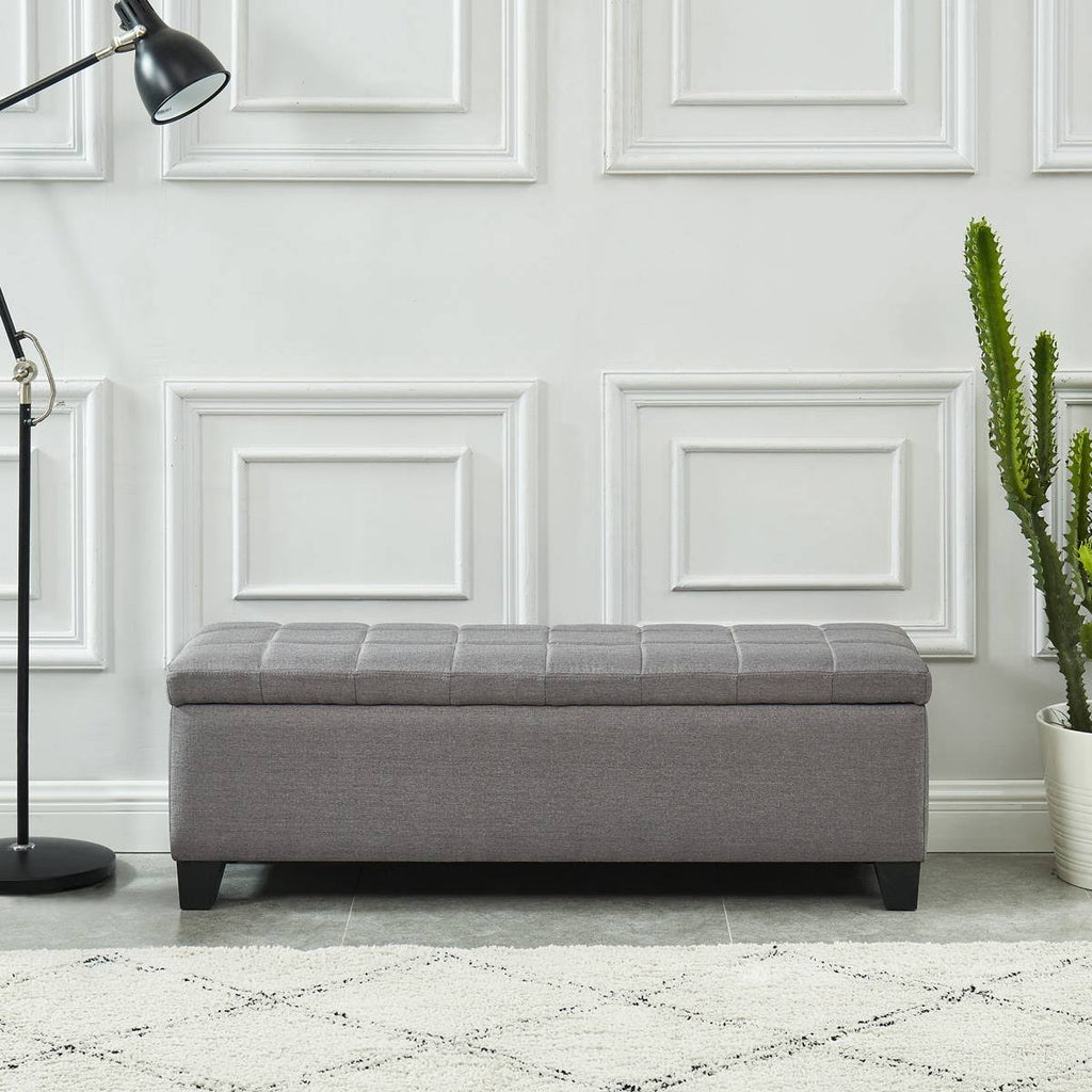 Storage Ottoman Grey Blue P944812