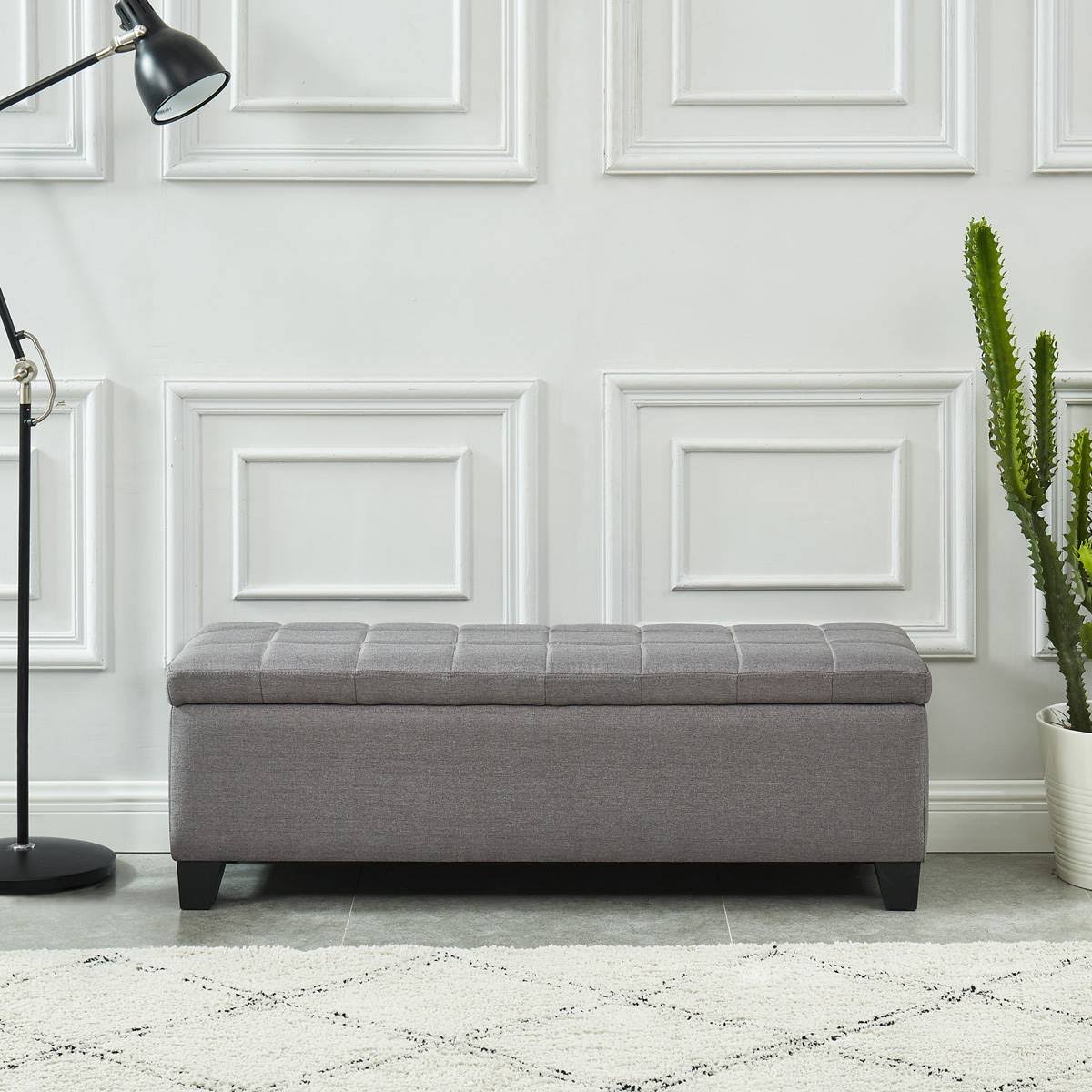 Storage Ottoman Grey Blue P944812