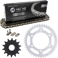 Drive Sprocket Chain Combo Front 14 Rear 43 Tooth 520NZ Standard 106 Links Pack of 2 K7700