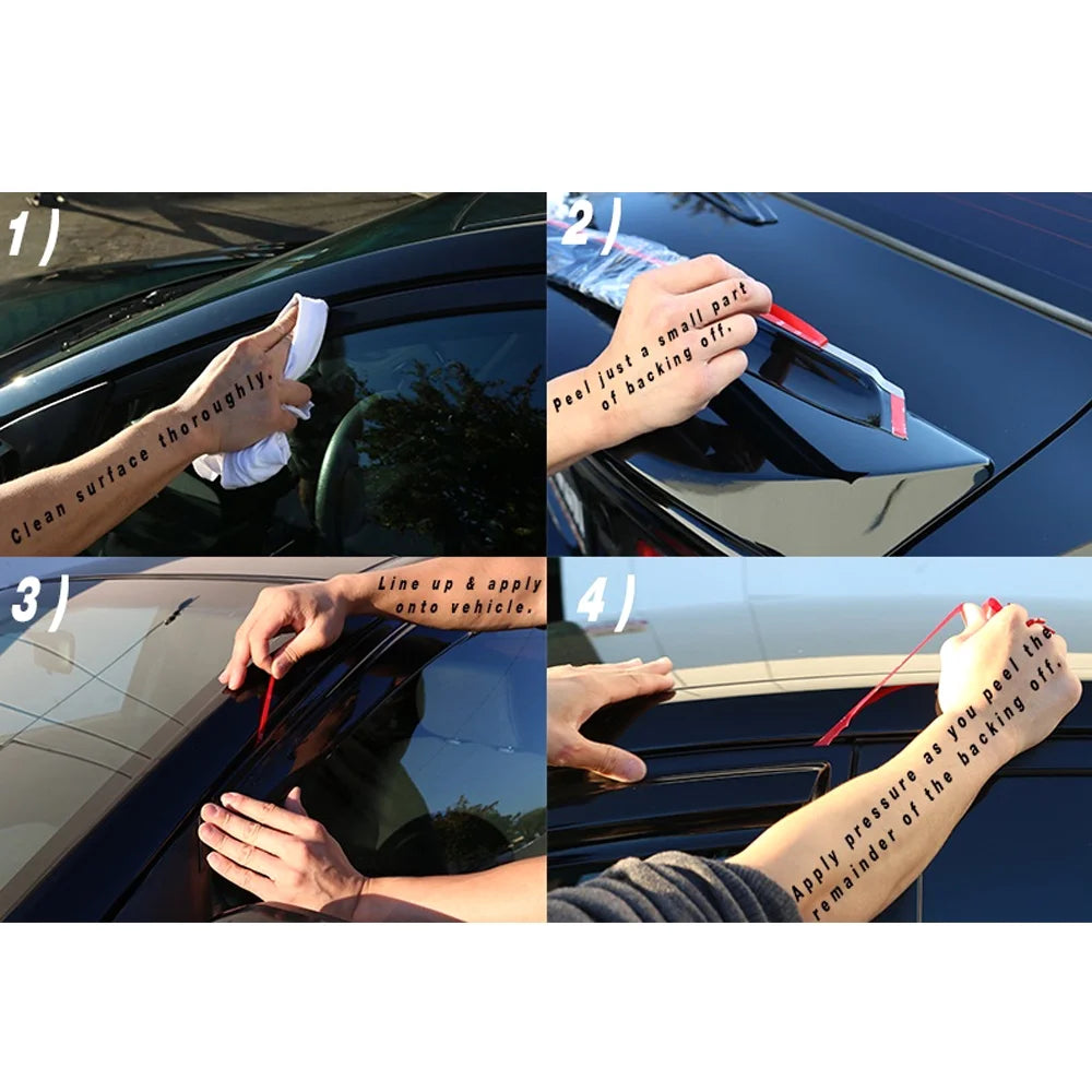 Acrylic Window Visor Rain Guard 2Pc Set S470